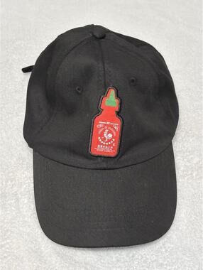 Black Sriracha Strapback Hat || pre-owned
